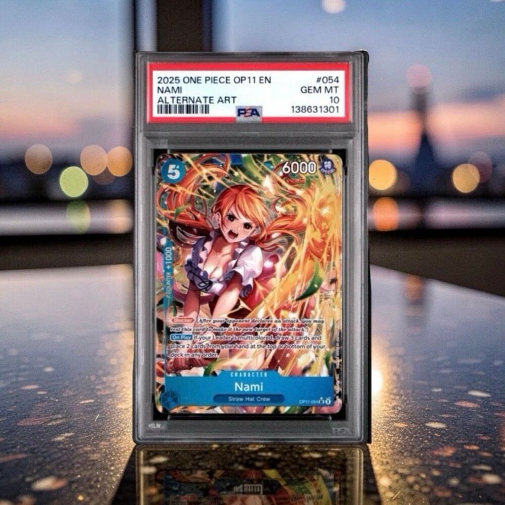 Nami (054) (Alternate Art) OP11-054 A Fist of Divine Speed Foil ONE PIECE PSA 10